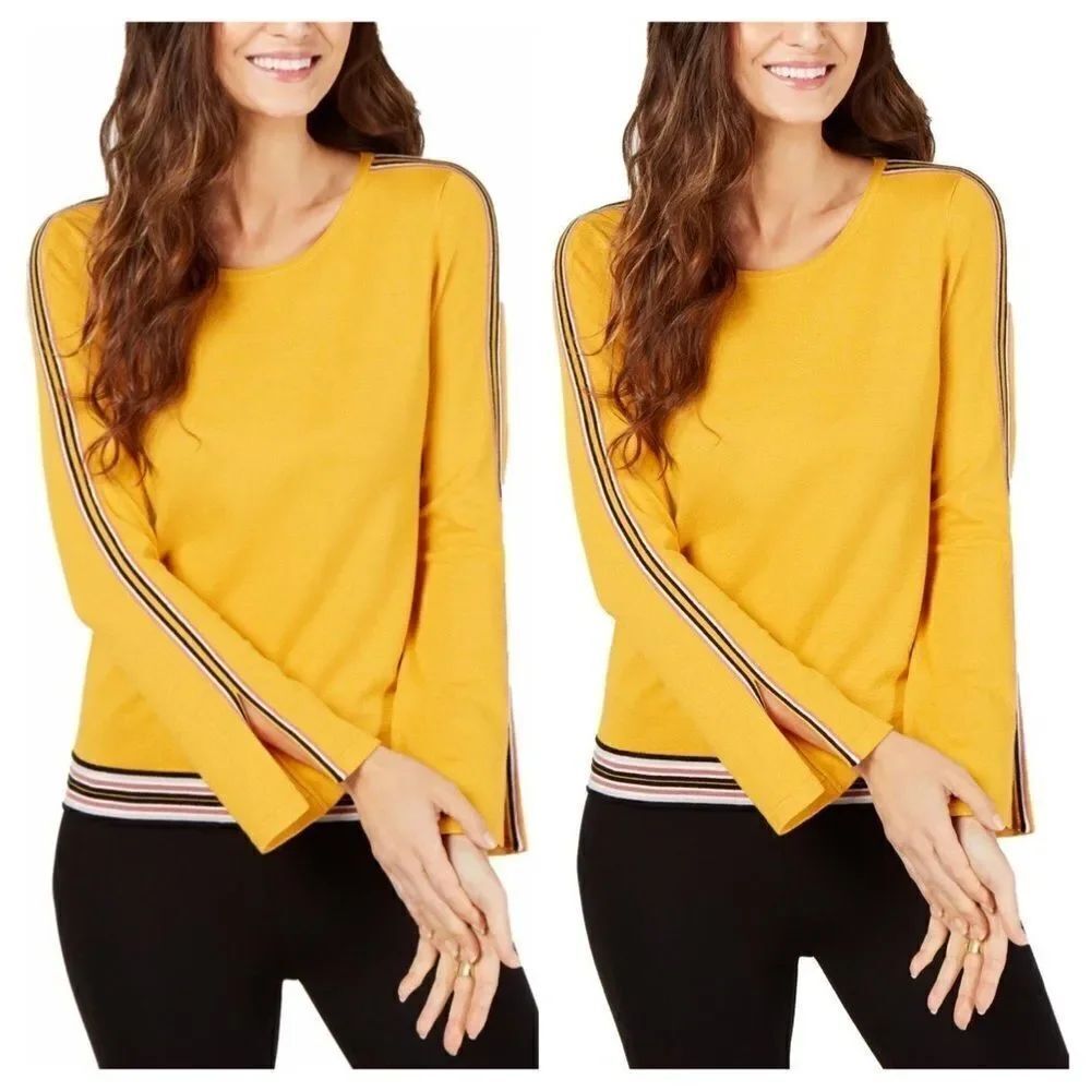 Alfaniย VarsityโStripeโSweaterโSizeโMedium